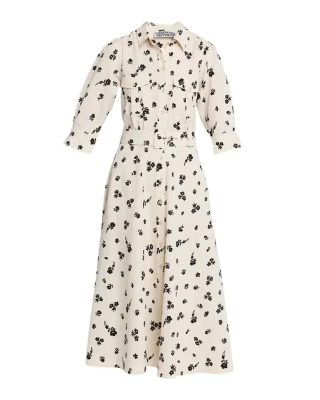 Jizo Belted Midi Shirtdress