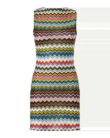 Missoni Mare Open-Back Striped Metallic Crochet Mini Dress | Thumbnail 2