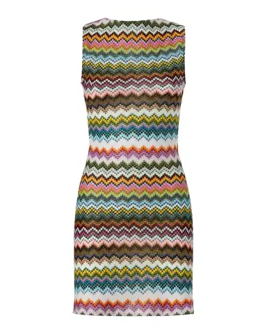 Missoni Mare Open-Back Striped Metallic Crochet Mini Dress | Thumbnail 1