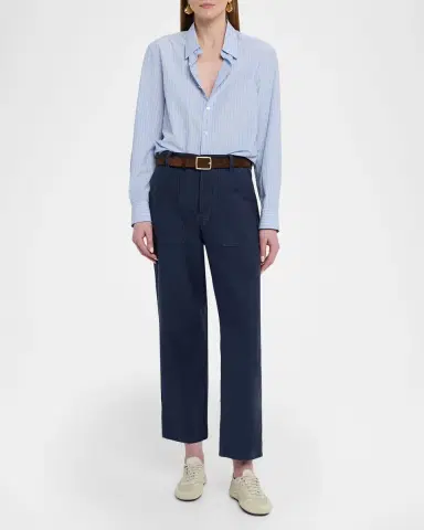 Nili Lotan Raphael Striped Classic Shirt | Thumbnail 2 Nili Lotan Raphael Striped Classic Shirt | Thumbnail 2