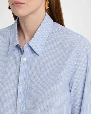 Nili Lotan Raphael Striped Classic Shirt | Thumbnail 5 Nili Lotan Raphael Striped Classic Shirt | Thumbnail 5