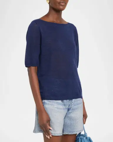 Majestic Filatures Bateau-Neck Linen Knit Top | Thumbnail 4 Majestic Filatures Bateau-Neck Linen Knit Top | Thumbnail 4