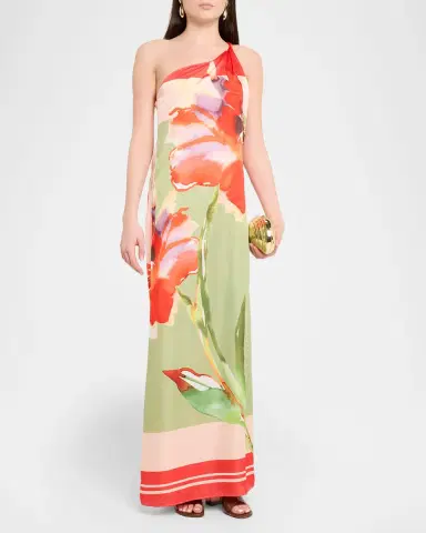 MISA Los Angeles Dounia Asymmetric Satin Maxi Dress | Thumbnail 4 MISA Los Angeles Dounia Asymmetric Satin Maxi Dress | Thumbnail 4