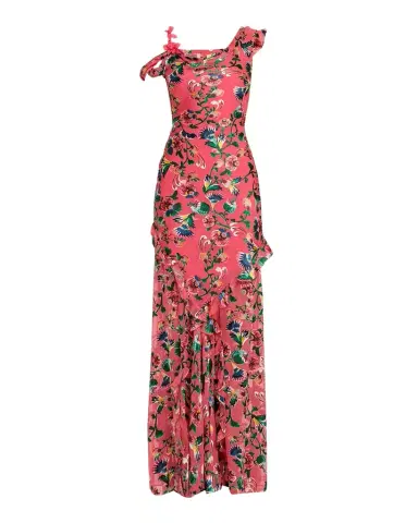 Saloni Seema Floral Silk Chiffon Maxi Dress | Thumbnail 1