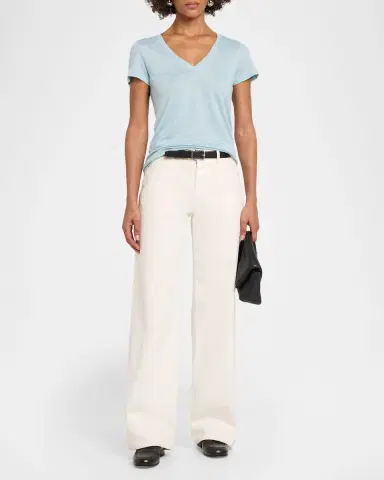 MAJESTIC FILATURES Short-Sleeve Stretch Linen Top | Thumbnail 2 MAJESTIC FILATURES Short-Sleeve Stretch Linen Top | Thumbnail 2