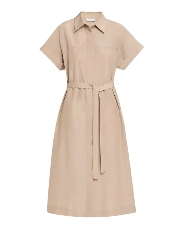 Tie-Waist Midi Shirtdress
