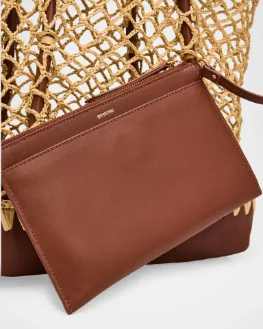 SIMKHAI Caspian Open-Work Raffia Tote Bag | Thumbnail 6