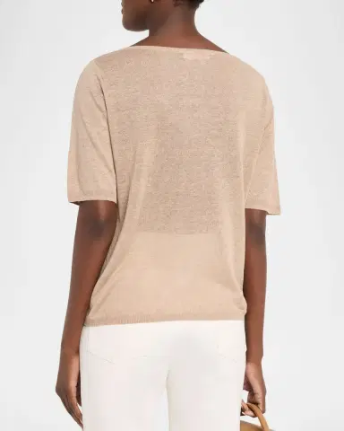 MAJESTIC FILATURES Bateau-Neck Linen Knit Top | Thumbnail 3 MAJESTIC FILATURES Bateau-Neck Linen Knit Top | Thumbnail 3