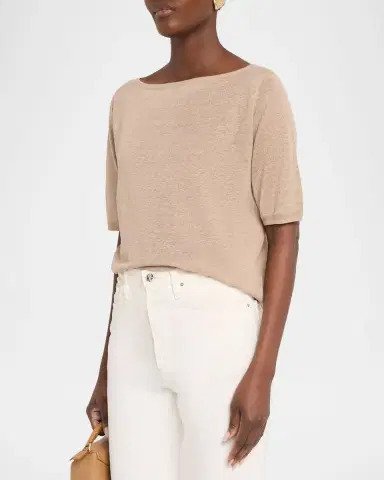MAJESTIC FILATURES Bateau-Neck Linen Knit Top | Thumbnail 4 MAJESTIC FILATURES Bateau-Neck Linen Knit Top | Thumbnail 4