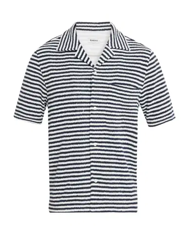 Simkhai Men's Cedric Stripe Short-Sleeve Shirt | Thumbnail 1 Simkhai Men's Cedric Stripe Short-Sleeve Shirt | Thumbnail 1