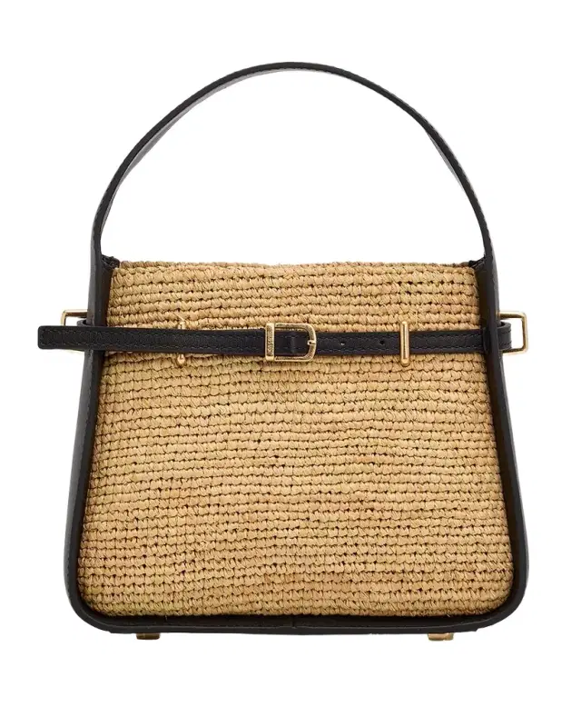 Cleo Mini Raffia Bucket Bag