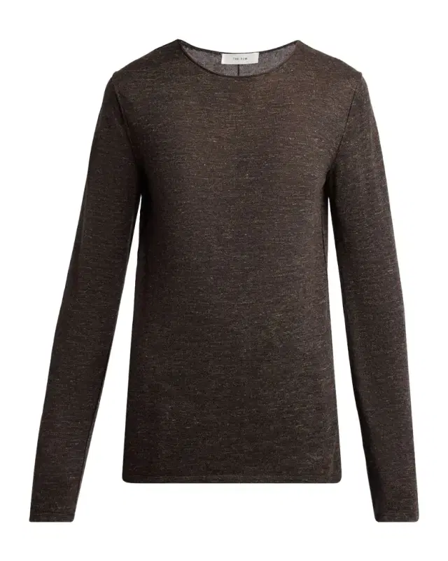 Nile Cashmere, Silk, and Linen Long-Sleeve Top