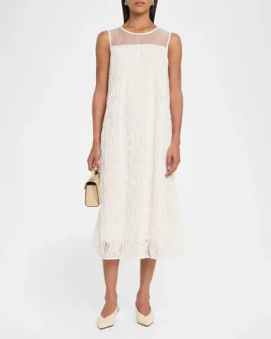 Peserico Sleeveless A-Line Midi Dress | Thumbnail 2 Peserico Sleeveless A-Line Midi Dress | Thumbnail 2
