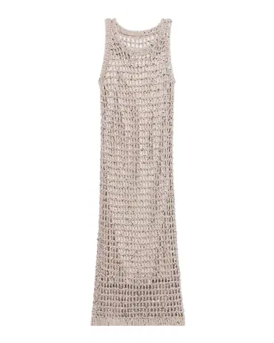 Peserico Embellished Open-Knit Cotton Midi-Dress | Thumbnail 1