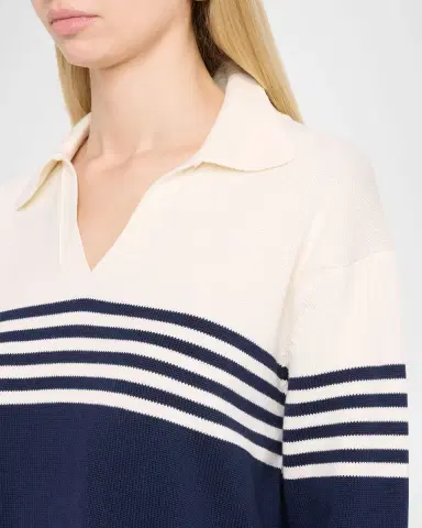 SIMKHAI Jules Stripe Polo Sweater | Thumbnail 5