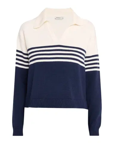 SIMKHAI Jules Stripe Polo Sweater | Thumbnail 1
