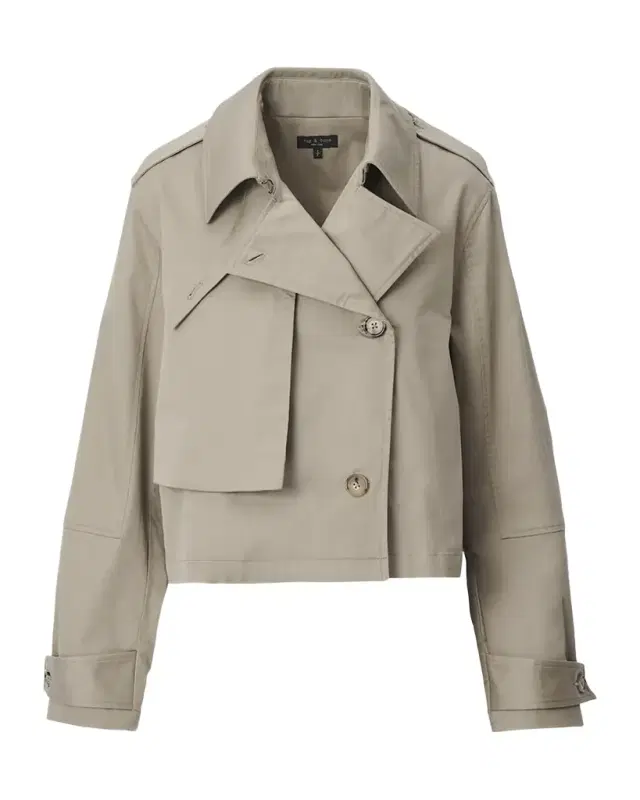 rag & bone Jamie Cropped Cotton Trench Coat