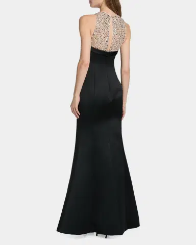 Atelier Prabal Gurung Hunter Crystal And Satin Halter Trumpet Gown | Thumbnail 3 Atelier Prabal Gurung Hunter Crystal And Satin Halter Trumpet Gown | Thumbnail 3