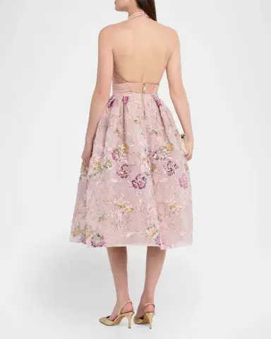 Zhivago The Bertolini Floral Embellished Midi Dress | Thumbnail 3