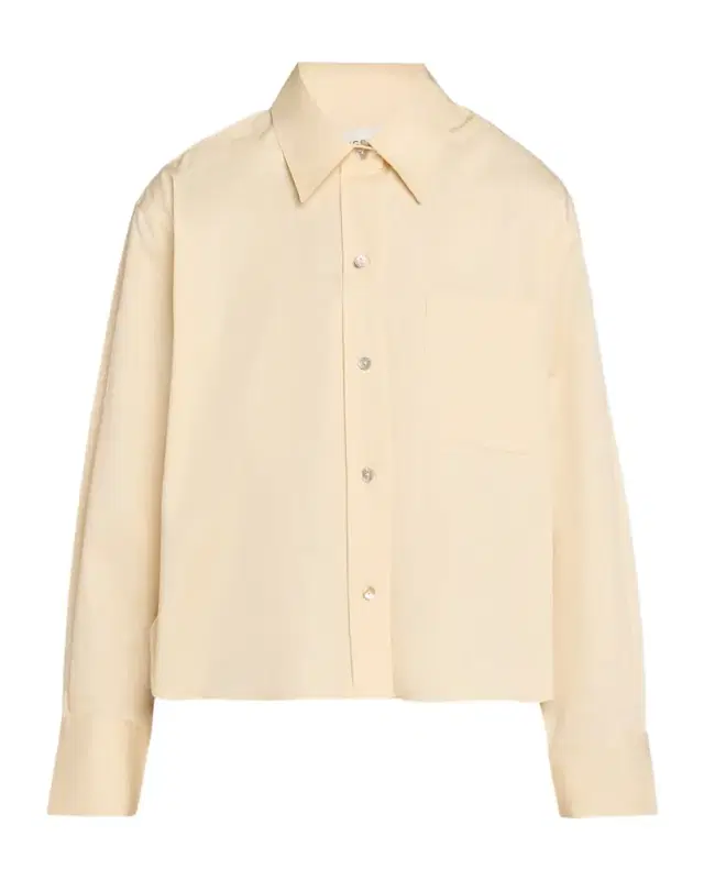Vince Cropped Long-Sleeve Shirt