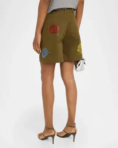 Cinq à Sept Betsy Heatset Roses Cargo Shorts | Thumbnail 3