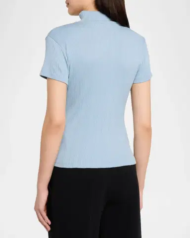Vince Ribbed Mock-Neck Top | Thumbnail 3 Vince Ribbed Mock-Neck Top | Thumbnail 3