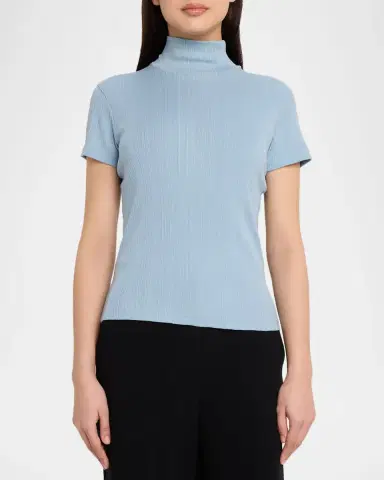Vince Ribbed Mock-Neck Top | Thumbnail 4 Vince Ribbed Mock-Neck Top | Thumbnail 4
