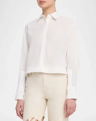 Simkhai Kacey Cotton Lace Long-Sleeve Top | Thumbnail 4