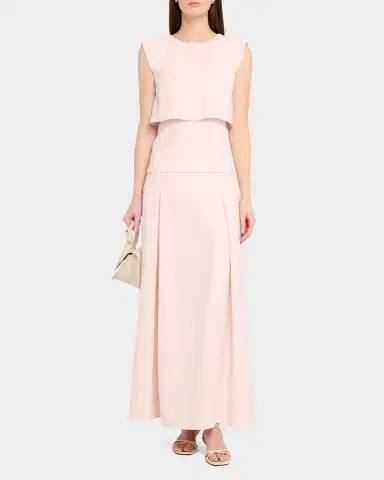PRABAL GURUNG Fold Layered Crepe Sleeveless Top | Thumbnail 2