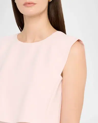 PRABAL GURUNG Fold Layered Crepe Sleeveless Top | Thumbnail 5