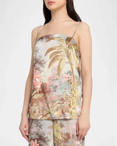 Kobi Halperin Gwen Sleeveless Botanical-Print Blouse | Thumbnail 4