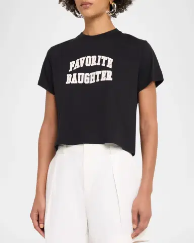 Favorite Daughter The Cropped Collegiate Short-Sleeve Tee | Thumbnail 4