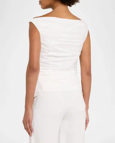 Simkhai Maisel Gathered Cotton Top | Thumbnail 3 Simkhai Maisel Gathered Cotton Top | Thumbnail 3