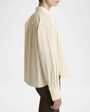 Vince Cropped Long-Sleeve Shirt | Thumbnail 4 Vince Cropped Long-Sleeve Shirt | Thumbnail 4