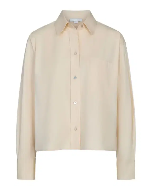 Vince Cropped Long-Sleeve Shirt