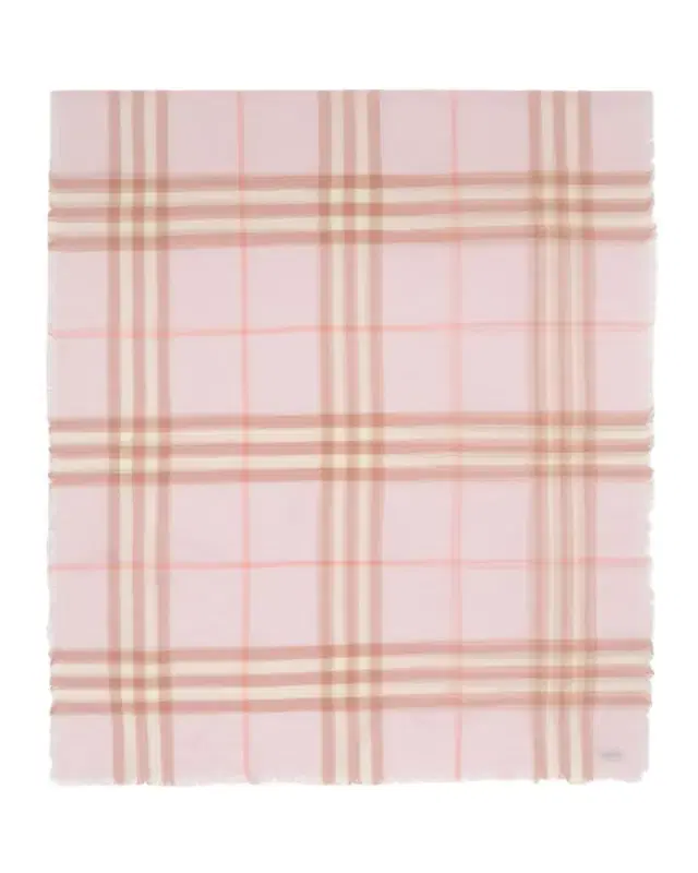 Burberry Wide Check Wool Scarf