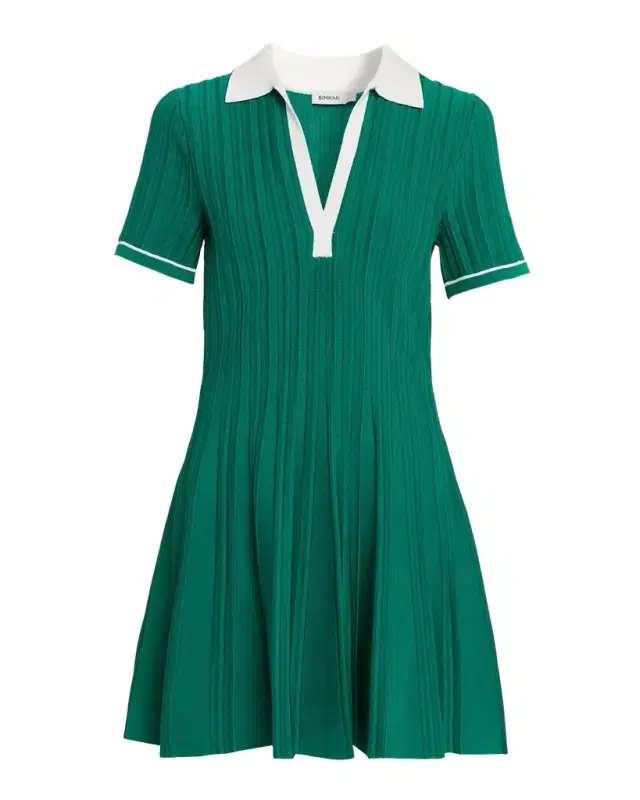 Page Knit Polo Mini Dress