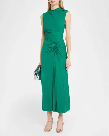 Simkhai Acacia Draped Jersey Midi Dress | Thumbnail 4 Simkhai Acacia Draped Jersey Midi Dress | Thumbnail 4
