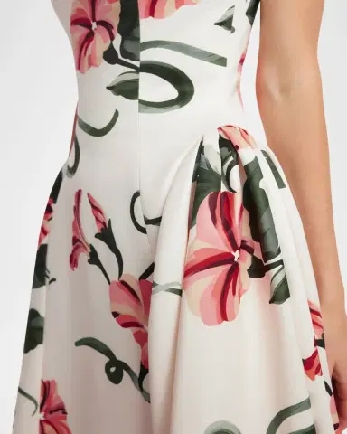 LEO LIN Violet Strapless Bustier Maxi Dress with Neck Tie | Thumbnail 5 LEO LIN Violet Strapless Bustier Maxi Dress with Neck Tie | Thumbnail 5