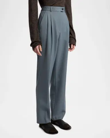 The Row Ragnar Tapered Wool Suiting Pants | Thumbnail 4 The Row Ragnar Tapered Wool Suiting Pants | Thumbnail 4