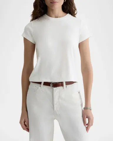 AG Jeans Sadie Crewneck Baby Rib Tee | Thumbnail 4