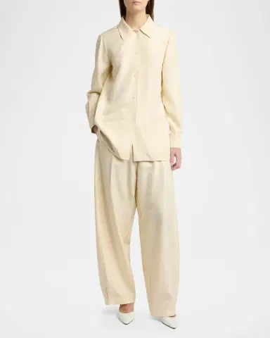 The Row Lucetta Silk Button-Front Shirt | Thumbnail 2 The Row Lucetta Silk Button-Front Shirt | Thumbnail 2