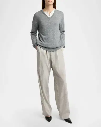 The Row Nian Cashmere V-Neck Sweater | Thumbnail 2 The Row Nian Cashmere V-Neck Sweater | Thumbnail 2