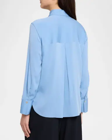 Vince Classic Button-Front Blouse | Thumbnail 3