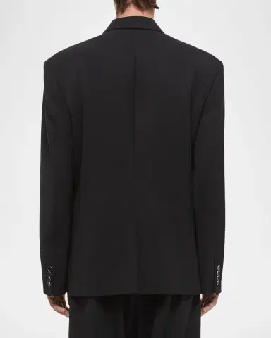 Helmut Lang Men's Wool Gabardine Relaxed-Fit Blazer | Thumbnail 3