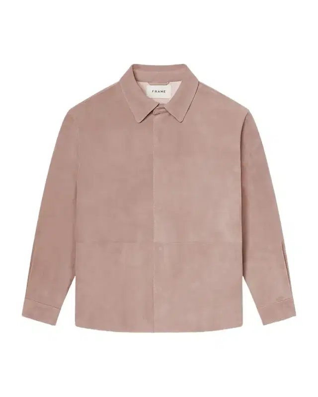 Men 's Solid Suede Overshirt