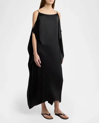 The Row Kylo Draped Silk Maxi Dress | Thumbnail 4 The Row Kylo Draped Silk Maxi Dress | Thumbnail 4