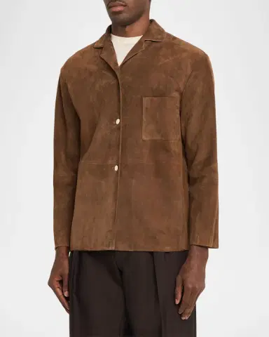 The Row Janine Suede Shirt Jacket | Thumbnail 4