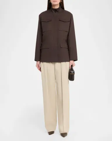 The Row Floriane Cotton-Cashmere Utility Jacket | Thumbnail 2 The Row Floriane Cotton-Cashmere Utility Jacket | Thumbnail 2
