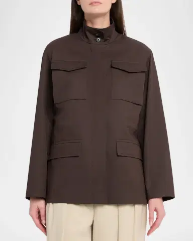 The Row Floriane Cotton-Cashmere Utility Jacket | Thumbnail 4 The Row Floriane Cotton-Cashmere Utility Jacket | Thumbnail 4